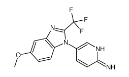 5-[5-甲氧基-2-三氟甲基-1H-苯并咪唑]-2-氨基吡啶结构式