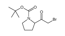 tert-butyl 2-(2-bromoacetyl)pyrrolidine-1-carboxylate结构式