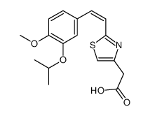 2-[2-[(E)-2-(4-methoxy-3-propan-2-yloxyphenyl)ethenyl]-1,3-thiazol-4-yl]acetic acid Structure