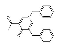 3-acetyl-1,5-dibenzyl-1H-pyridin-4-one结构式