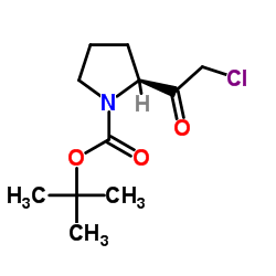 (S)-tert-butyl 2-(2-chloroacetyl)pyrrolidine-1-carboxylate Structure