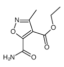 ethyl 5-carbamoyl-3-methyl-1,2-oxazole-4-carboxylate结构式