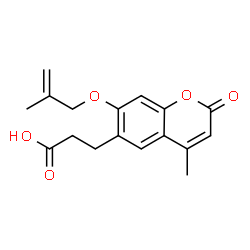 3-{4-methyl-7-[(2-methylprop-2-en-1-yl)oxy]-2-oxo-2H-chromen-6-yl}propanoic acid结构式