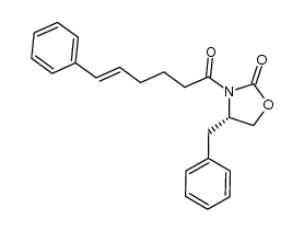 (S)-4-benzyl-(E)-3-(6-phenylhex-5-enoyl)-oxazolidin-2-one Structure