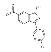 3-(4-chlorphenyl)-6-nitro-1H-indazol-1-ol结构式