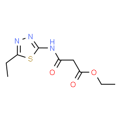 Ethyl 3-[(5-ethyl-1,3,4-thiadiazol-2-yl)amino]-3-oxopropanoate结构式