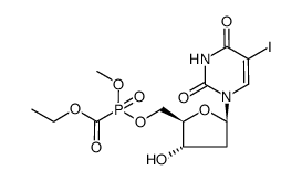 5-iodo-2'-deoxyuridine 5'-<(ethoxycarbonyl)-O-methyl>phosphonate Structure