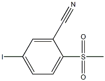 5-iodo-2-(methylsulfonyl)benzonitrile structure