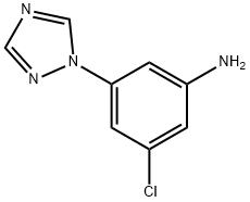 3-Chloro-5-(1H-1,2,4-triazol-1-yl)aniline结构式