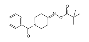 1-(((1-benzoylpiperidin-4-ylidene)amino)oxy)-2,2-dimethylpropan-1-one Structure