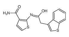 2-(2-(benzo[b]thiophen-3-yl)acetamido)thiophene-3-carboxamide结构式