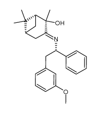 (1R,2R,5R,E)-3-(((S)-2-(3-methoxyphenyl)-1-phenylethyl)imino)-2,6,6-trimethylbicyclo[3.1.1]heptan-2-ol Structure