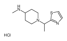 Methyl-[1-(1-thiazol-2-yl-ethyl)-piperidin-4-yl]-amine hydrochloride图片