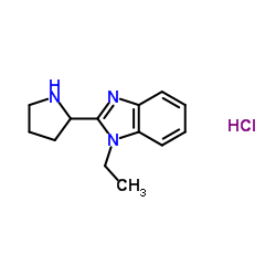 1-Ethyl-2-(2-pyrrolidinyl)-1H-benzimidazole dihydrochloride Structure