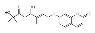 (+/-)-(E)-7-[(4,7-dihydroxy-3,7-dimethyl-6-oxo-2-octenyl)oxy]-2H-1-benzopyran-2-one Structure