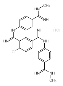 4-chloro-N1,N3-bis[4-(N-methylcarbamimidoyl)phenyl]benzene-1,3-dicarboximidamide结构式