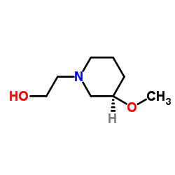 2-[(3R)-3-Methoxy-1-piperidinyl]ethanol Structure