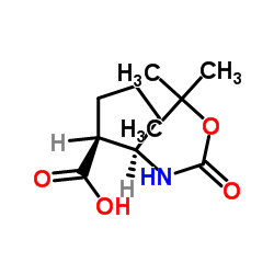 (1S,2R)-Boc-2-amino-1-cyclopentanecarboxylic acid structure