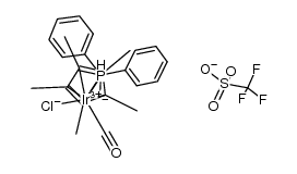 [IrCp*Cl(CO)(PPh2Me)](OSO2CF3) Structure