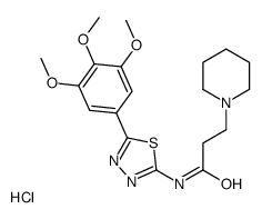 3-piperidin-1-yl-N-[5-(3,4,5-trimethoxyphenyl)-1,3,4-thiadiazol-2-yl]propanamide,hydrochloride Structure