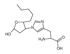 (2S)-2-amino-3-[1-(5-hydroxy-2-pentyloxolan-3-yl)imidazol-4-yl]propanoic acid结构式