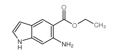 ETHYL 6-AMINO-1H-INDOLE-5-CARBOXYLATE structure