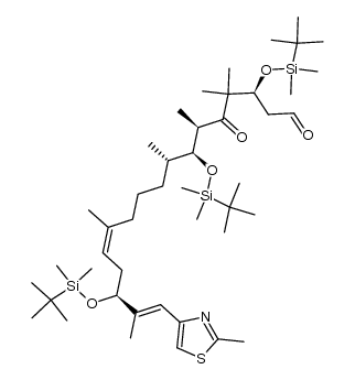 (3S,6R,7S,8S,12Z,15S,16E)-3,7,15-tris((tert-butyldimethylsilyl)oxy)-4,4,6,8,12,16-hexamethyl-17-(2-methylthiazol-4-yl)-5-oxoheptadeca-12,16-dienal Structure