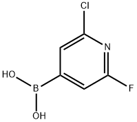 2-Fluoro-6-chloropyridine-4-boronic acid structure