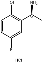 (S)-2-(1-Aminoethyl)-4-fluorophenol hydrochloride structure