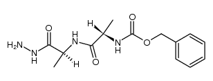 N-benzyloxycarbonylalanylalanyl hydrazide结构式