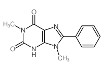 1H-Purine-2,6-dione,3,9-dihydro-1,9-dimethyl-8-phenyl- Structure