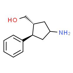 Cyclopentanemethanol, 4-amino-2-phenyl-, (1R,2R)-rel- (9CI) Structure