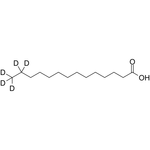 Myristic acid-d5 Structure