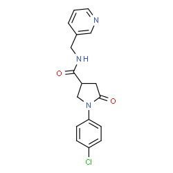 1-(4-chlorophenyl)-5-oxo-N-(pyridin-3-ylmethyl)pyrrolidine-3-carboxamide结构式