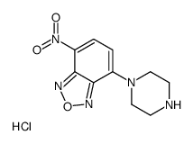 4-Nitro-7-(1-piperazinyl)-2,1,3-benzoxadiazole Hydrochloride结构式