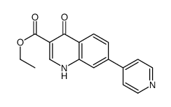 ethyl 1,4-dihydro-4-oxo-7-(4-pyridyl)quinoline-3-carboxylate结构式