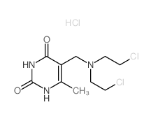 2,4(1H,3H)-Pyrimidinedione, 5-[[bis(2-chloroethyl)amino]methyl]-6-methyl-, monohydrochloride Structure