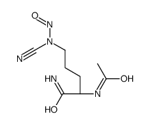 (2S)-2-acetamido-5-[cyano(nitroso)amino]pentanamide结构式