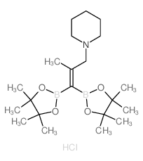 1-[2-methyl-3,3-bis(4,4,5,5-tetramethyl-1,3,2-dioxaborolan-2-yl)prop-2-enyl]piperidine Structure