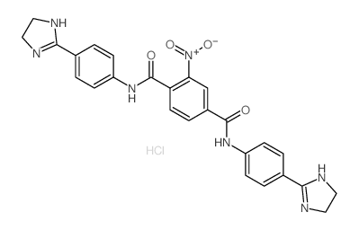 N,N-bis[4-(4,5-dihydro-1H-imidazol-2-yl)phenyl]-2-nitro-benzene-1,4-dicarboxamide Structure