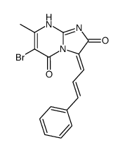 6-bromo-7-methyl-3-(3-phenyl-allylidene)-8H-imidazo[1,2-a]pyrimidine-2,5-dione结构式