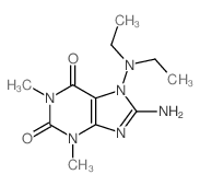 8-amino-7-diethylamino-1,3-dimethyl-purine-2,6-dione Structure