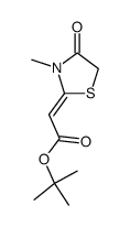 (3-Methyl-4-oxo-thiazolidin-2-yliden)-essigsaeure-tert-butylester Structure