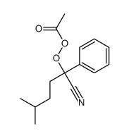 Peracetic acid 1-cyano-4-methyl-1-phenylpentyl ester Structure