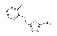 5-(2-氟-苄基磺酰基)-[1,3,4]噻二唑-2-胺结构式