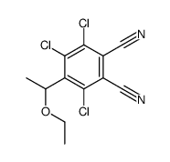 3,4,6-trichloro-5-(1-ethoxyethyl)benzene-1,2-dicarbonitrile Structure