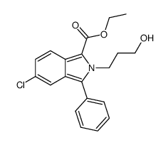 5-chloro-2-(3-hydroxypropyl)-3-phenylisoindole-1-carboxylic acid ethyl ester Structure