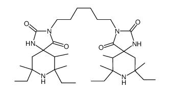 7,9,7',9'-tetraethyl-6,7,9,6',7',9'-hexamethyl-3,3'-hexane-1,6-diyl-bis-1,3,8-triaza-spiro[4.5]decane-2,4-dione Structure