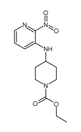 ethyl 4-((2-nitropyridin-3-yl)amino)piperidine-1-carboxylate结构式