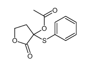 (2-oxo-3-phenylsulfanyloxolan-3-yl) acetate结构式